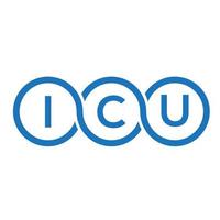 icu brief logo ontwerp op witte achtergrond. icu creatieve initialen brief logo concept. icu brief ontwerp. vector