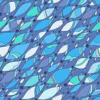 naadloze achtergrond met abstracte oceaan ornament. geometrisch golvenpatroon vector