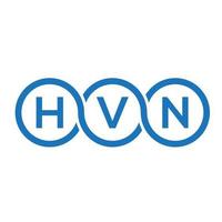 hvn brief logo ontwerp op witte achtergrond. hvn creatieve initialen brief logo concept. hvn-briefontwerp. vector