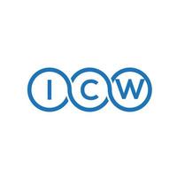 IW brief logo ontwerp op witte achtergrond. icw creatieve initialen brief logo concept. icm brief ontwerp. vector