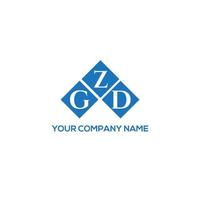 gzd brief logo ontwerp op witte achtergrond. gzd creatieve initialen brief logo concept. gzd-briefontwerp. vector