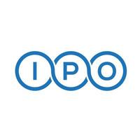 ipo brief logo ontwerp op witte achtergrond. ipo creatieve initialen brief logo concept. ipo-briefontwerp. vector