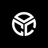 occ brief logo ontwerp op zwarte achtergrond. occ creatieve initialen brief logo concept. occ-briefontwerp. vector