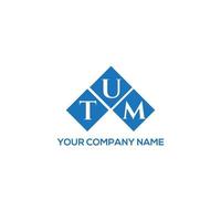 tum brief logo ontwerp op witte achtergrond. tum creatieve initialen brief logo concept. tum brief ontwerp. vector