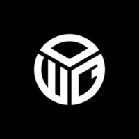 owq brief logo ontwerp op zwarte achtergrond. owq creatieve initialen brief logo concept. owq brief ontwerp. vector