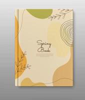 lente boekomslag minimalis botanisch ontwerp vector