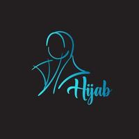 hijab is een gemeen sjaallogo-pictogram, vector met sjaal voor schoonheidsillustratie