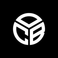OCB brief logo ontwerp op zwarte achtergrond. ocb creatieve initialen brief logo concept. ocb-briefontwerp. vector
