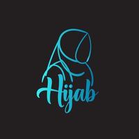 hijab is een gemeen sjaallogo-pictogram, vector met sjaal voor schoonheidsillustratie