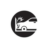 auto-ongeluk pictogram vector sjabloon illustratie