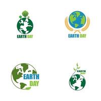 aarde dag ecologie logo vector sjabloon