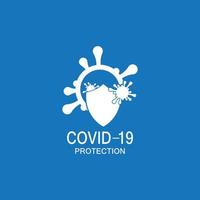 covid-19 bescherming logo vectorillustratie vector