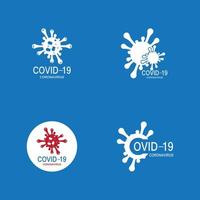 covid-19 bescherming logo vectorillustratie vector
