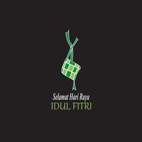 ketupat lebaran idul fitri logo vector sjabloon