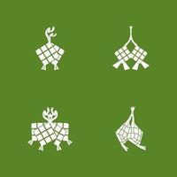 ketupat lebaran idul fitri logo vector sjabloon