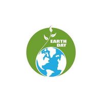 aarde dag ecologie logo vector sjabloon