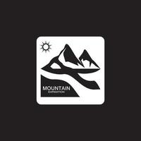 berg pictogram logo sjabloon illustratie vector