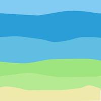 zeebodem in minimalisme. bodemelementen in verschillende kleuren vector
