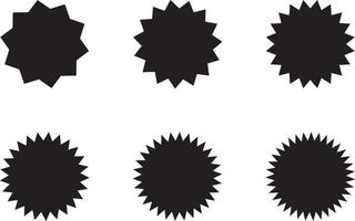 set verkoopsticker, prijskaartje, keurmerk, starburst, sunburst-badges. vector