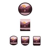 windmolen logo set vector