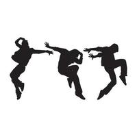 streetdance silhouet vector