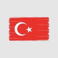 turkije vlag borstel. nationale vlag vector