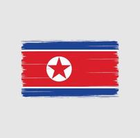 noord-korea vlagborstel. nationale vlag vector