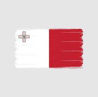 malta vlag borstel. nationale vlag vector