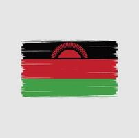 Malawi vlag borstel. nationale vlag vector