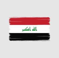 Irak vlag borstel. nationale vlag vector