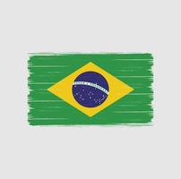 braziliaanse vlag borstel. nationale vlag vector