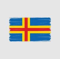 aland eilanden vlag borstel. nationale vlag vector