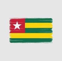 togo vlag borstel. nationale vlag vector