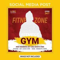 sportschool fitness social media post en webbanner vector