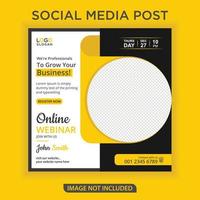 online live webinar social media postsjabloon vector