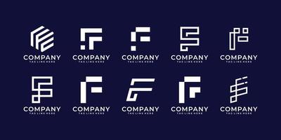 set van letter f logo-collectie vector