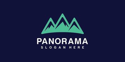 panorama berg logo ontwerp inspiratie vector