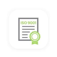 ISO 9001-certificaat, vectorillustratie vector