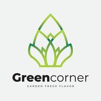 groene hoek interieur logo vector