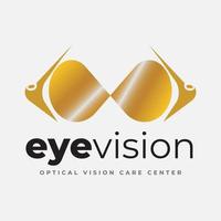 optische lens en eye vision-logo vector
