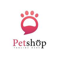 poot logo ontwerp vectorillustratie, voor dierenwinkel logo vector