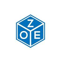 zoe brief logo ontwerp op witte achtergrond. zoe creatieve initialen brief logo concept. zoe brief ontwerp. vector