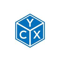 ycx brief logo ontwerp op witte achtergrond. ycx creatieve initialen brief logo concept. ycx-briefontwerp. vector