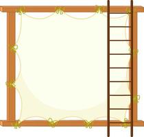 bordsjabloon met houten frame vector