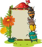 insect met canvas board board banner vector