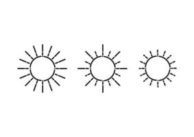 illustratie van de zon van drie verschillende typen vector