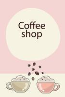 banner van de coffeeshop. vectorillustratie. vector