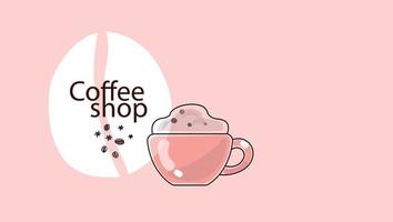 banner van de coffeeshop. vectorillustratie. vector