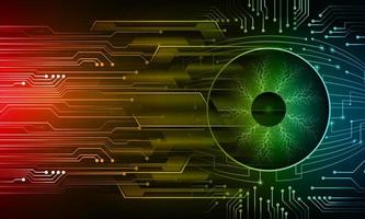 eye cyber circuit toekomstige technologie concept achtergrond vector