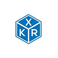 xkr brief logo ontwerp op witte achtergrond. xkr creatieve initialen brief logo concept. xkr brief ontwerp. vector